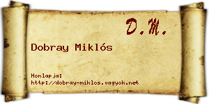 Dobray Miklós névjegykártya
