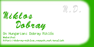 miklos dobray business card
