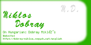 miklos dobray business card